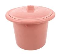 SHERCHPRY Orinatoio Portatile Unisex in Plastica con Coperchio Anti-Rumore Vasino da Ospedale da Viaggio per Adulti Secchio Wc da Campeggio Rosa Ergonomico per Assistenza Riutilizzabile