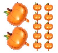 SHERCHPRY Palloncini a Forma di Zucca in Alluminio per Feste Autunnali Set da 25 Pezzi 47X54 CM Decorazioni Gonfiabili per Ringraziamento e Ambienti Interni ed Esterni Riutilizzabili e