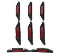 SHERCHPRY Paraportiere per Auto Rosso 4 Pezzi in Plastico Protezione AntiGraffio e Facile Installazione, Strisce Anticollisione per Portiere Veicolo Design Moderno e Riflettente