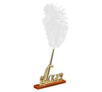 SHERCHPRY Penna da Matrimonio in Ferro Color Oro con Base a Forma di Lettera Love, Elegante e Comoda per Firmare il Libro degli Ospiti in Occasioni di Matrimoni e Compleanni