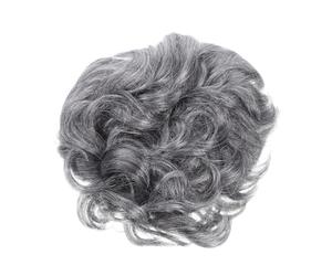 SHERCHPRY Perrucca Bianca Corta Riccia da Nonna Capelli Grigi Argentati Parrucca Realistica per Halloween e Carnevale Accessorio Costume Donna Trasformazione Istantanea per Cosplay Anziana