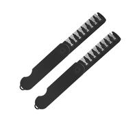 SHERCHPRY Pettine Pieghevole da Viaggio Doppio Uso 2 Pezzi Nero Compatto per Chioma Pettine Tascabile per Styling Professionale Uomo Donna Utilizzo Portatile Quotidiano