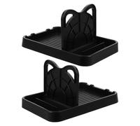 SHERCHPRY Porta Cucchiai Pieghevole da Cucina 2 Pezzi in Silicone Nero Porta Coperchio e Portautensili a Parete, Organizer Utensili Multifunzionale per Cucchiai, Spatole e Coperchi,