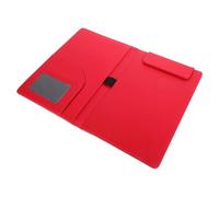SHERCHPRY Portablocco A5 magnetico in PU rosso, cartella portadocumenti per fatture e menu, lavagna portatile per scrivere per ristorante, hotel e ufficio