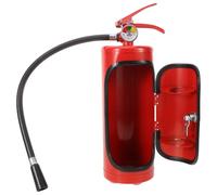 SHERCHPRY Portabottiglie in Ferro e Plastico Rosso a Forma di Estintore Porta Bottiglie e Bicchieri per Vino, Protezione da Macchie per Cena o Festa del Papà