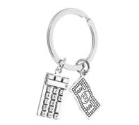SHERCHPRY portachiavi calcolatrice portachiavi per portachiavi del banchiere portachiavi contabile portachiavi sfusi portachiavi mini calcolatrice Zaino pendente scorta Lega di zinco