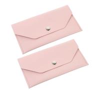 SHERCHPRY Portafoglio Busta per Contanti Pu Rosa 2 Pezzi, Slim | Organizer Leggero e Compatto, per Occasioni Formali e Spostamenti Quotidiani, Stile Elegante