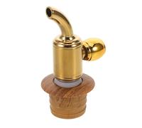 SHERCHPRY Rubinetto vintage in legno con tappo in sughero per botte vino - beccuccio con controllo preciso del flusso, perfetto per feste a casa e