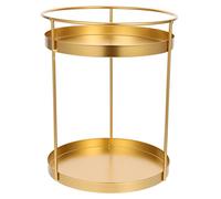 SHERCHPRY Scaffale Da Tavolo a Doppio Livello Portaoggetti Per Trucco Da Bagno Organizer Multifunzionale Per Articoli Vari in Ferro Per Conservare Cosmetici e Condimenti in Cucina