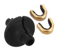 SHERCHPRY Set 1 Pezzo Baciatore per Tiro con L’Arco in Silicone Nero Attrezzo per Punto di Ancoraggio e Fibbia per Corda Accessorio per Messa a Punto Arco da Caccia e Pratica di