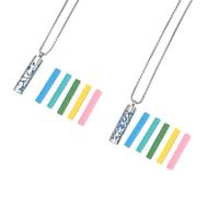 SHERCHPRY Set 2 Collane Aromaterapia Uomo Ciondoli Profumati, Gioielli da Corpo Leggeri Catene e Tamponi in Cotone, Accessori Rilassanti per Uso Quotidiano e Regali Maschili Colore Casuale