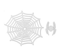 SHERCHPRY Set 2 Fustelle in Acciaio al Carbonio a Forma di Ragnatela per Goffratura Halloween Stencil Fai da Te per Biglietti e Decorazioni Artigianali Festive