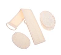SHERCHPRY Set 3 Asciugamani Esfolianti in Luffa Naturale Accessori Bagno Profonda della Schiena per Tutti i Tipi Facilita Massaggio e l'Esfoliazione