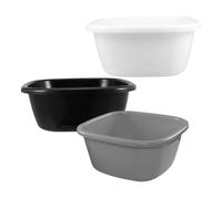 SHERCHPRY Set 3 Pezzi Bacinelle in Plastica Pp Leggere e Compatte per Lavare Piedi, Cucina e Bagni, per Viaggi e Uso Domestico Design Pratico e Versatile