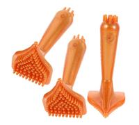 SHERCHPRY Set 3 Spazzole da Massaggio Corpo in Plastica Arancione per Sbloccare i Meridiani e Stimolare la Circolazione, per Impiego Domestico e Centri Estetici