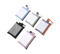 SHERCHPRY Set 5 Pezzi Borse Per Trucco Da Donna in Rete Piccole Con Cerniera, Mini Borsa Cosmetica Compatta Da Viaggio, Organizer Cosmetici Portatile Per Viaggi e Uso Quotidiano