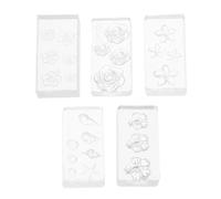 SHERCHPRY Set 5 Stampi in Silicone per Nail Art a Forma di Fiori e Tema Marino Riutilizzabili e Facili da Usare per Decorazioni Unghie Creative Professionali e Fai da Te