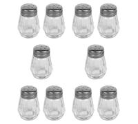 SHERCHPRY Set da 10 Bottiglie di Spezie in Vetro Mini per Barbecue, Contenitori per Condimenti da Cucina, Spargipepe e Saliera Portatile per Uso Domestico e All’aperto