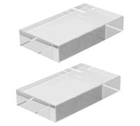 SHERCHPRY Set da 2 Lenti Ottiche Prisma di Vetro Trasparente Rettangolare per Esperimenti di Fisica Scolastica Prisma Ottico di Alta Precisione per Laboratorio Scientifico e Insegnamento