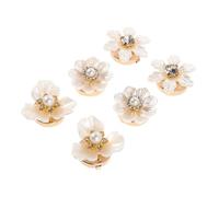 SHERCHPRY Set Da 3 Paia Di Gemelli Da Donna Con Pietre Brillanti e Perle, Accessori Per Camicie Floreali Leggeri e Decorativi, Eleganti Per Abiti Da Cerimonia, Smoking e Uso Quotidiano