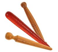 SHERCHPRY Set di 3 Bastoni in Legno Punte Arrotondate per Massaggio Trigger Point, Strumenti la Riflessologia Mani e Piedi, Calzini di Riflessologia Strumento per Massaggio