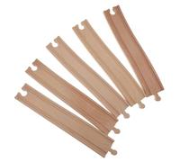 SHERCHPRY Set di Espansione Binari Treno in Legno 5 Pezzi Curva, Accessori Scena Treno, Giocattolo Educativo per Sviluppo Capacità Pratica e Immaginazione