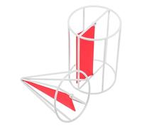 SHERCHPRY Set di Forme 3D Cilindro e Cono Struttura in Metallo, Dimostratore di Volume e Superficie per Insegnamento della Matematica, Strumenti Geometrici Didattici per Scuola Elementare