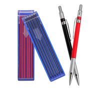 SHERCHPRY Set Matite Meccaniche da Carpentiere 20 MM con Ricariche Nere e Rosse Matite da Disegno Tecnico Compatte per Marcatura Professionale in Ingegneria e Falegnameria