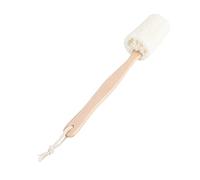 SHERCHPRY Spazzola Bagno Corpo Con Manico Legno Naturale e Luffa Esfoliante Morbida Spugna Scrubber Ecologica Per Massaggio e Detersione Per Grassa e Secca