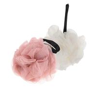 SHERCHPRY Spugna da Bagno Esfoliante in Luffa Naturale 2 Pezzi Grande Formato Beige e Rosa per Doccia, Morbida e Schiumogena, per Pulizia Corpo Quotidiana di Donne, Uomini e