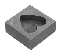 SHERCHPRY Stampo in Grafite a Forma di Cuore per Fusione Metalli Lingottiera Resistente Elevata Conduttività Termica Strumento per Fondere Oro e Argento Adatto per Analisi e Insegnamento