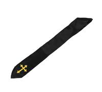 SHERCHPRY Stola per Sacerdoti con Ricamo a Croce Nero Resistente allo Sbiadimento Tessuto Classico 85x10 Cm per Messa e Cerimonie in Chiesa