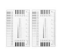 SHERCHPRY Strumento di Misurazione dei Difetti da 2 Pezzi Righello Flessibile per Pellicola Trasparente Misuratore di Larghezza Crepe e Linee Guida di Misurazione Chiara per Ispezioni