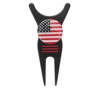 SHERCHPRY Strumento per Zolle da Golf in Metallo con Marcatore Magnetico Rimovibile, Forca Portatile in Lega di Zinco per Riparazione Manto Erboso e Allineamento Putting, Accessorio Leggero