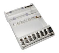 SHERCHPRY Supporto Forbici Parrucchiere Anti-scivolo in Abs Plastica Porta Fino Cesoie Doppia Ventosa per Fissaggio su Superfici Irregolari Organizer Professionale per Salone Capelli Colore