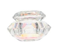 SHERCHPRY Tazza in Vetro Per Lavare Le Penne Tazza Di Cristallo Bianco Riutilizzabile Contenitore Per Acqua Con Coperchio Strumento Multifunzionale Per Manicure Art