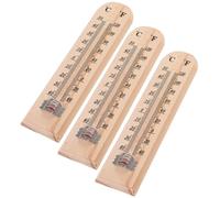 SHERCHPRY Termometro Analogico in Legno 3 Pezzi per Magazzino e Outdoor Stile Semplice e Misurazione Precisa Temperatura per Cameretta