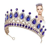 SHERCHPRY Tiara Corone Di Ritorno a Casa Nozze Compleanno Di Costume Diadema Per Le Donne Addio Al Nubilato Corone Di Strass Per Le Donne Essere Corone e Diademi Lega Di Zinco Blu