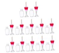 SHERCHPRY Tubetti Vuoti Per Lucidalabbra 24 Pezzi, Contenitori Cosmetici in Plastica Durevole a Forma Di Bicchiere Da Vino, Per Lucidalabbra Fai Da Te e Viaggi