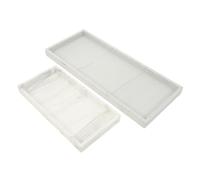 SHERCHPRY Vassoio da Bagno Rettangolare in Silicone 2 Pezzi, Portasapone e Organizer per Trucco, Vassoio Espositivo per Gioielli e Accessori, Design Moderno per Piano Bagno e Toeletta