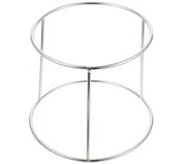 SHERCHPRY Vassoio per pizza in metallo con alzatina per pizza, piatto da portata e vassoio per frutti di mare da tavolo, supporto per alzate per feste in casa, argento 16-18 cm
