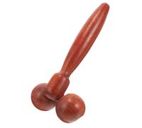 SHERCHPRY Viso Doppia Sfera in Legno Rosso Roller Massaggiante Portatile Per Collo e Corpo Rassodante Per Strumento Linfodrenaggio e Pressoterapia Casa
