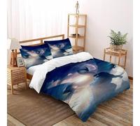 SHERCOVD Godzilla Re Set Copripiumino 3 Pezzi Con Stampa 3D Wildlife Animal Theme Copripiumino Con 2 Federe Con Federe in Microfibra Ultra Morbida Super King（260x220cm）