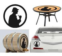 Sherlock Holmes, Adesivo In Vinile Versione I