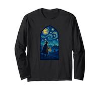 Sherlock Holmes Notte Stellata Detective Vintage Maglia a Manica