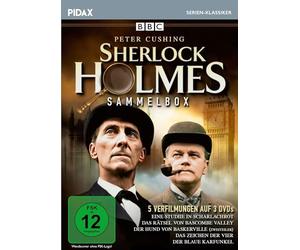 Sherlock Holmes - Sammelbox / 5 spannende Krimis mit Peter Cushing nach den Büchern von Sir Arthur Conan Doyle (Pidax Serien-Klassiker)
