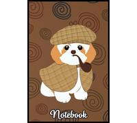 Sherlock Holmes Shih Tzu Dog Notebook: Journal Wide Ruled White 110 pages (55 sheets) 9x6 inches
