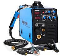 Sherman DUALMIG 210 S4 - Saldatrice a Filo Continuo con Gas e senza Gas 3 in 1 - MMA e TIG-LIFT - 200A saldatore IGBT con 2T/4T e Saldobrasatura - Torcia MIG/MAG MB15 (3m)