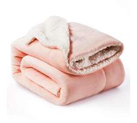 Sherpa Divano lancia una singola coperta, super morbida peluche in pile coperte da letto in pile calda soffice coperta in microfibra reversibile per letto e divano Pink-200cmX230cm