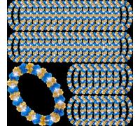 Sherr 48 pezzi di laurea LED hawaiana Leis el 2026 Light Up Flower Leis collana con luci LED oro blu luau fiori collane per feste di laurea forniture decorazione